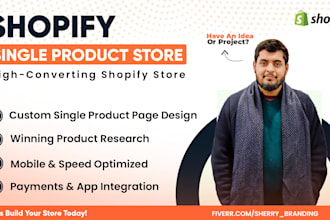 design a high converting single product shopify store