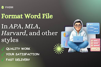 format your word file in apa, harvard, mla, and other styles