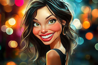 draw a funny cartoon caricature portrait caricature