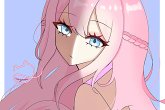 vtuber anime illustration fanart