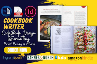 be cookbook writer, design recipe book, cookbook format blog ebook writer amazon