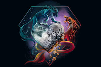 design unique heart battle ground logo