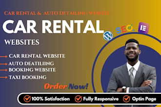 design and develop responsive car rental, taxi booking, auto detailing websites