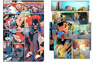 draw comic book strip,webtoon, graphic novel, comic artist, comic book animation