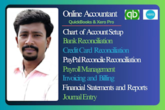 do bookkeeping setup monthly bank credit card and paypal reconciliations