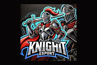 create unique knight mascot logo with unlimited revisions