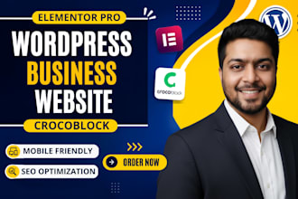 build wordpress business website with elementor pro and crocoblock