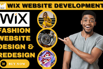 create ecommerce fashion wix website development and redesign professionally