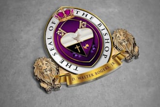 make unique church and school seal logo design for you