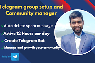be expert telegram community manager or moderator