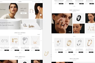 design jewelry website, jewelry shopify website, build ecommerce website shopify