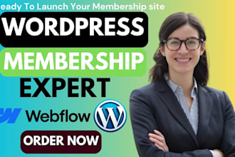 do wordpress and webflow membership website, ai chatbot, framer, memberstack API