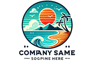 do modern beach logo
