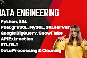 do data engineering projects, python, sql, big query, etl