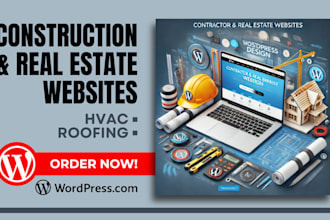 build contractor, construction, roofing, real estate website with wordpress