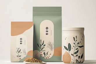 make custom product packaging and label with mockup