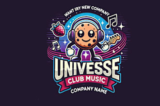 design a unique universe club music mascot logo for your brand