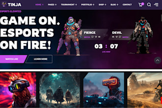 design tournament website soccer academy website esport website sport website