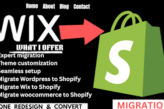 migrate wix website to wordpress bigcommerce shopify magento to shopify to wix