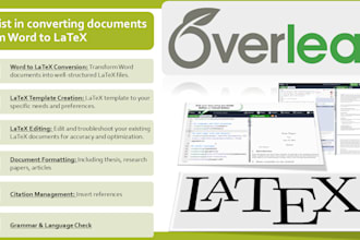 covert your document into latex overleaf