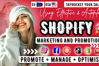 manage or boost shopify store sales ecommerce marketing, dropshipping marketing