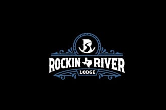 make viewable innovative river lodge logo