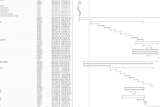 create ms project schedules, wbs, network diagrams and gantt charts