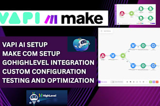 setup make com automation, vapi ai, ai agent appointment booking in gohighlevel