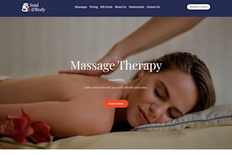 design massage therapy website spa website medical website skincare website