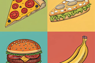 make food pop art of your food