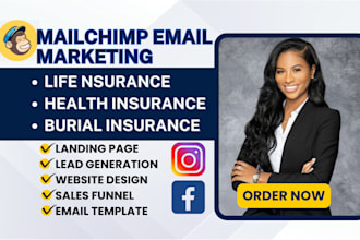 mailchimp life insurance mailchimp landing page life insurance lead generation