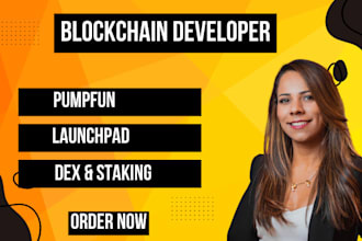 be your blockchain developer for dex,web3 dapp launchpad, pump fun with ai agent