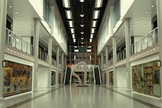 3dmall design,commercial house interior,room,office,workspace,render,supermarket