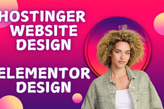create hostinger website design, hostinger website redesign, elementor design