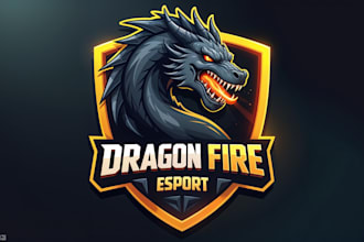 create a professional modern dragon logo design for your brand