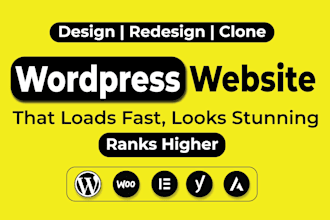 design, redesign, build, copy clone or revamp wordpress website development