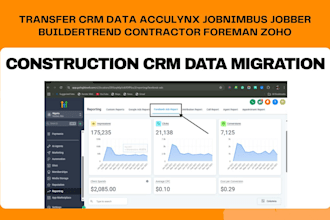 transfer CRM data acculynx jobnimbus jobber buildertrend contractor foreman zoho