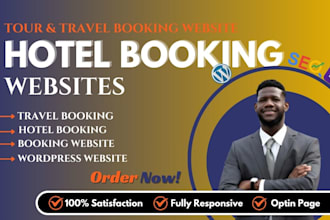 build or design hotel, travel, tour booking wordpress website, airbnb website
