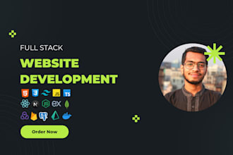do website development as full stack web developer, frontend, backend developer