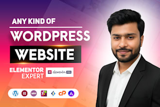 design or redesign wordpress website with elementor pro