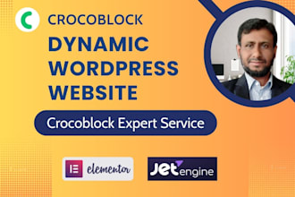 build dynamic wordpress website using crocoblock, jet engine