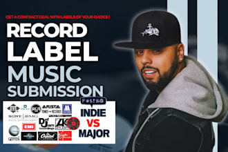 pitch your music to top big record labels, your track to contract deal