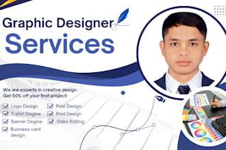 create graphics designer and social media poster designer