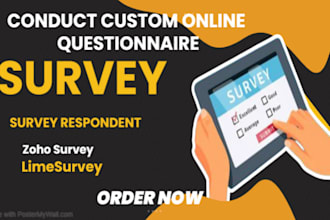 conduct custom online questionnaire limesurvey, zoho survey with respondent
