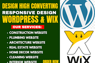 design construction, plumbing, architecture, real estate wordpress website