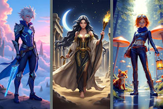 create custom ai generated realistic or anime style images