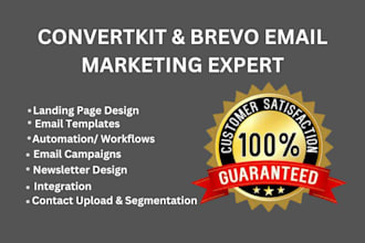 be your convertkit or kit expert and setup brevo newsletter designs campaigns