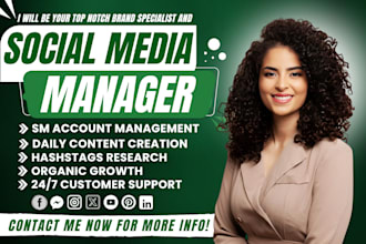 be your social media marketing manager instagram social media content creator
