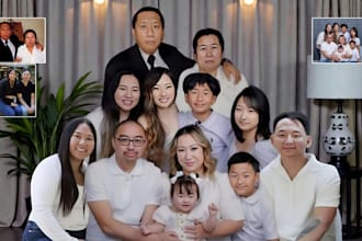 merge people in one photo, putting people together