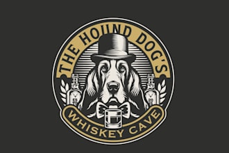 make elegant whiskey hunting themed party logo